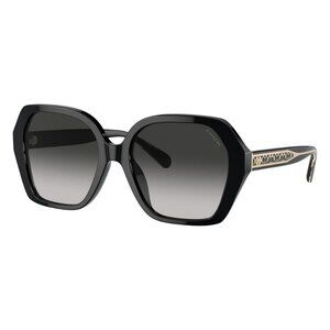 New COACH CR615 Black Square HC8404U 5002/3C Sunglasses Women